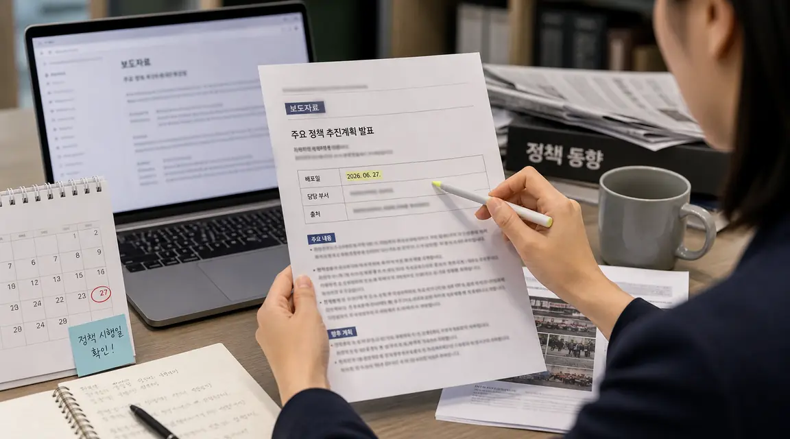 정책 뉴스를 확인하는 시민과 관계자 현장 이미지 본문 이미지 1